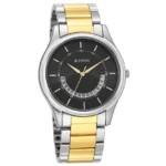 Titan Quartz Analog Black Dial Stainless Steel Strap Watch for Men (1713BM02)