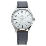 Titan Quartz Analog Silver Dial Leather Strap Watch for Men (1802SL02)