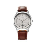 Titan Karishma Quartz Analog Silver Dial Leather Strap Men's Watch (1825SL15)