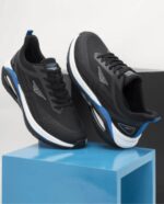 Athleisure Sports Shoes for Men in Black and Blue Low-Cut Shoes - Image 2
