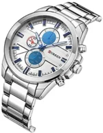 CURREN 8274 Men’s Quartz Watch – Silver White - Image 4