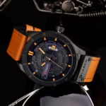 CURREN 8301 Men’s Quartz Watch – Orange - Image 3