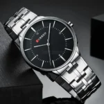 CURREN 8321 Men’s Quartz Watch – Silver Black - Image 3