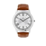 Titan Karishma Analog Silver Dial Leather Strap Men's Watch (1735SL01)
