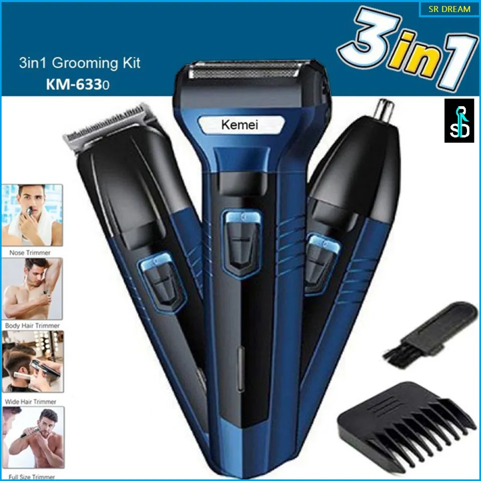 17d07f317071dc614928e9f0fec21659.jpg_960x960q80.jpg_ Kemei KM-6330 3-in-1 Hair & Beard Trimmer - Image 1