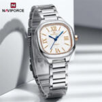 NAVIFORCE NF5042 Women’s Square Quartz Watch – Rose white