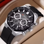 Curren 8489 Men's Fashion Stainless Steel Quartz Watch — Silver Black - Image 2