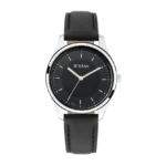 Titan Workwear Black Dial Women Watch With Leather Strap (2639SL01)