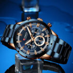 CURREN 8355 Men’s Chronograph Quartz Watch – Rose Blue - Image 3
