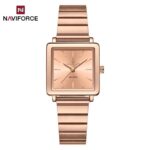 NAVIFORCE NF5048 Women’s Square Quartz Watch – Rose Gold