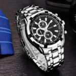 CURREN 8023 Men’s Quartz Watch – Silver Black - Image 4