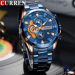 Curren 8402 Men’s Chronograph Watch – Rose Blue - Image 3