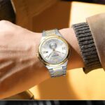 Curren 8471 Men's Luxury Stainless Steel Quartz Watch — Two Tone White - Image 3
