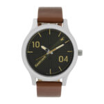 Fastrack Quartz Analog Black Dial Leather Strap Watch for Guys (38051SL02)