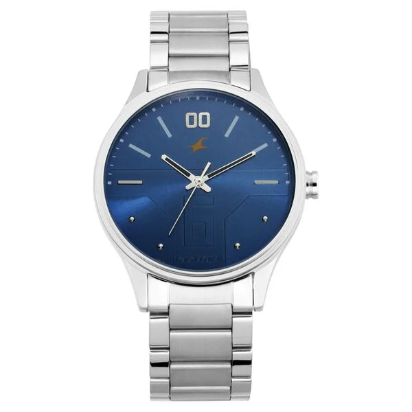 Fastrack-3247SM01_3 Fastrack Bare Basics Blue Dial Stainless Steel Strap Watch (3247SM01) - Image 1