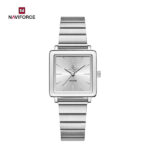 NAVIFORCE NF5048 Women’s Square Quartz Watch – Silver White