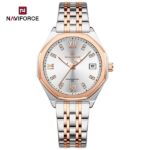 NAVIFORCE NF5052 Women’s Octagonal Quartz Watch – Rose White