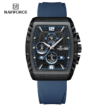 Naviforce 8025 Men's Square Case Chronograph Sport Watch — Blue