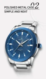 NAVIFORCE NF8029 Men's Watch - SILVER BLUE - Image 3