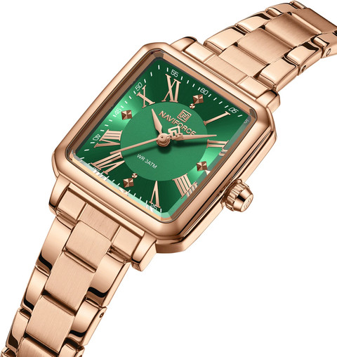 Naviforce 5065 Classique Ladies Stainless Steel Quartz Watch — Rose Green - Image 2