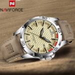 Naviforce 8023 Men's Business Stainless Steel Quartz Watch — Brown - Image 2