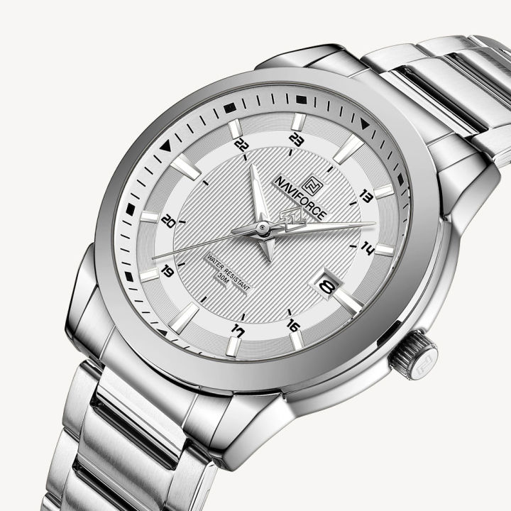 NAVIFORCE NF8029 Men's Watch - Silver White - Image 2
