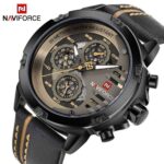 NAVIFORCE NF9110 Men's Stainless Steel Quartz Watch – Black White - Image 4