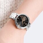 Naviforce 5060 Ladies Elegant Stainless Steel Quartz Watch — Silver Black - Image 3