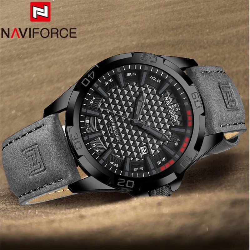 Naviforce 8023 Men's Business Stainless Steel Quartz Watch — Black - Image 2