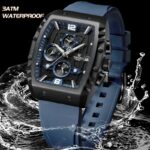 Naviforce 8025 Men's Square Case Chronograph Sport Watch — Blue - Image 3