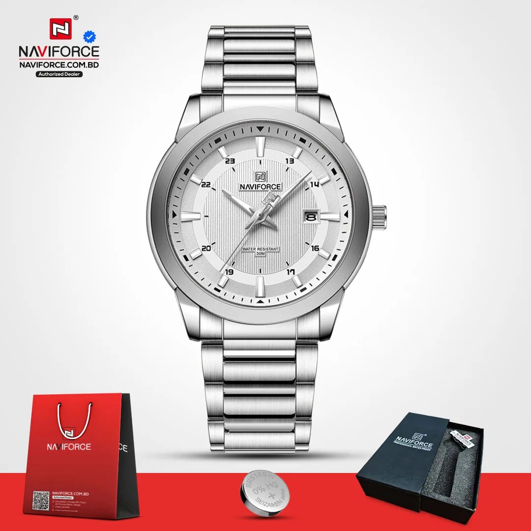 NAVIFORCE NF8029 Men's Watch - Silver White - Image 5