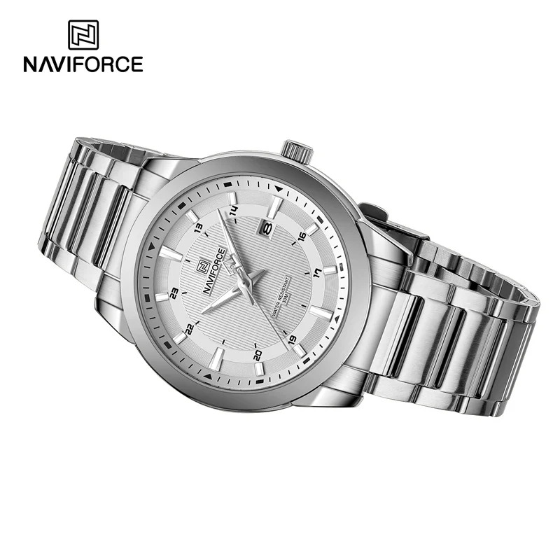 NAVIFORCE NF8029 Men's Watch - Silver White - Image 3