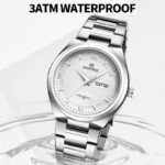 NAVIFORCE NF8030 Men's Stainless Steel Quartz Watch – Silver White - Image 4
