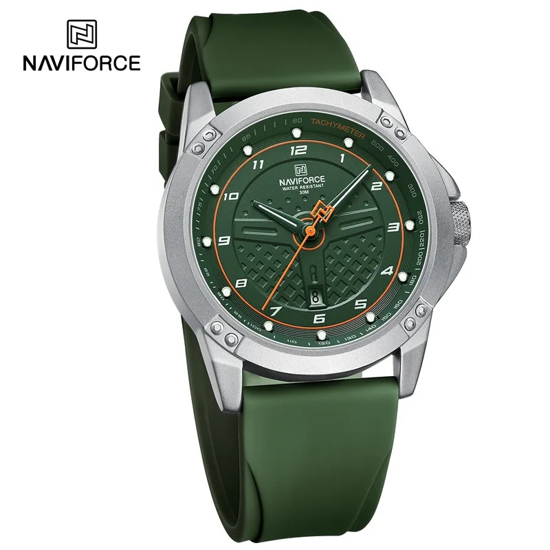 NAVIFORCE NF8031 Men's Sports Chronograph Watch – Green - Image 4