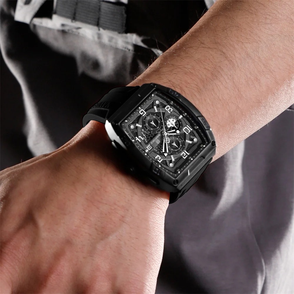 NAVIFORCE NF8052 Men's Stainless Steel Quartz Watch – Black - Image 2
