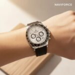 NAVIFORCE NF8054 Men's Stainless Steel Quartz Watch – Silver White - Image 2