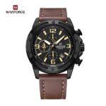 NAVIFORCE NF8074 Men's Stainless Steel Quartz Watch – Brown