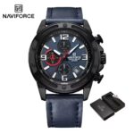 NAVIFORCE NF8074 Men's Stainless Steel Quartz Watch – Blue