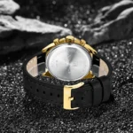 NAVIFORCE NF8075 Men's Stainless Steel Quartz Watch – Golden Black - Image 2