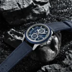 NAVIFORCE NF8075 Men's Stainless Steel Quartz Watch – Silver Blue - Image 2