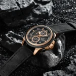 NAVIFORCE NF8075 Men's Stainless Steel Quartz Watch – Rose Black - Image 2