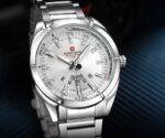 NAVIFORCE NF9038 Men's Stainless Steel Quartz Watch – Silver White