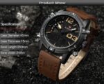 NAVIFORCE NF9095 Men's Stainless Steel Quartz Watch – Brown - Image 2