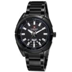NAVIFORCE NF9038 Men's Stainless Steel Quartz Watch – Black