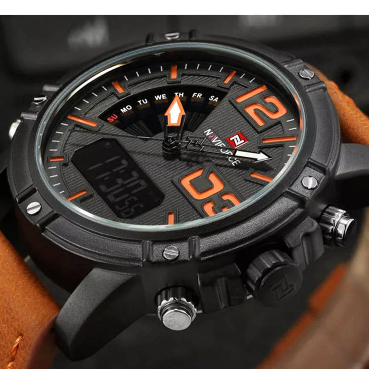 NAVIFORCE NF9095 Men's Stainless Steel Quartz Watch – Orange - Image 2