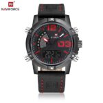 NAVIFORCE NF9095 Men's Stainless Steel Quartz Watch – Red