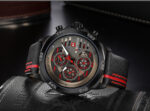 NAVIFORCE NF9110 Men's Stainless Steel Quartz Watch – Black Red - Image 2