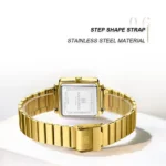 NAVIFORCE NF5048 Women’s Square Quartz Watch – Golden White - Image 3