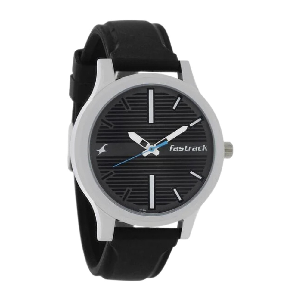 TSpfqKQMi50kyE5zsouAm5rNK7V2PTUoUR76Afqt Fastrack Quartz Analog Grey Dial Silicone Strap Watch for Guys (38051SP01) - Image 1
