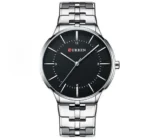 CURREN 8321 Men’s Quartz Watch – Silver Black